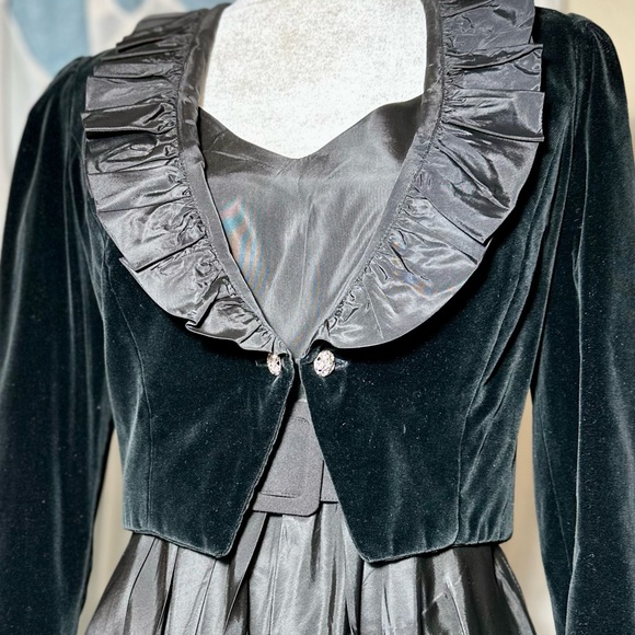 Neiman Marcus Dresses & Skirts - Vintage Morton Myles Taffeta Evening Dress with Velvet Jacket